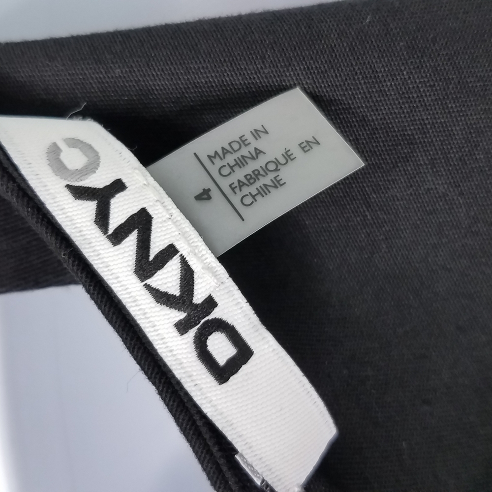 DKNY Black and White Sleeveless High Low Dress Size 4 - Picture 9 of 15